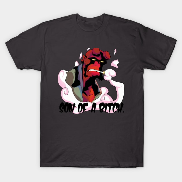 Hellboy ''son of a bitch'' T-Shirt by DaveyDboi